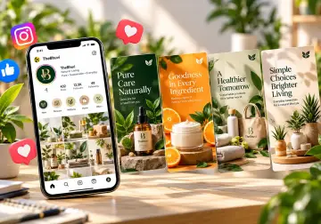 A phone and story cards for a social campaign